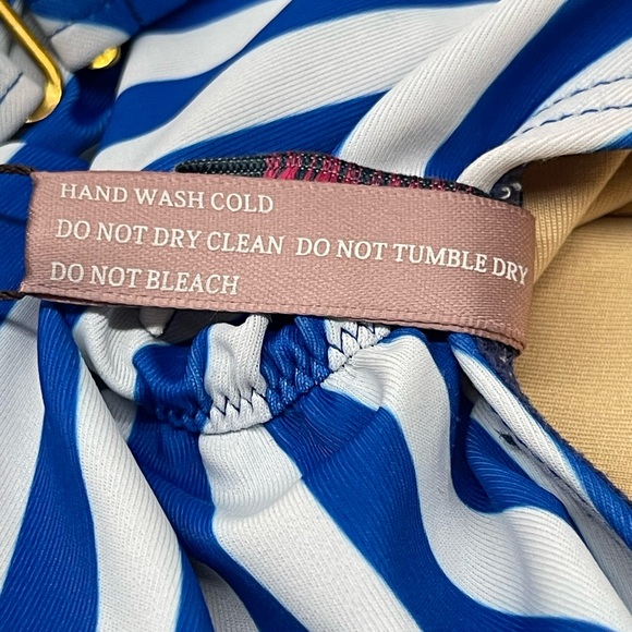 Shirl Clark one piece nautical bombshell half zip cheeky size large new - Picture 10 of 10